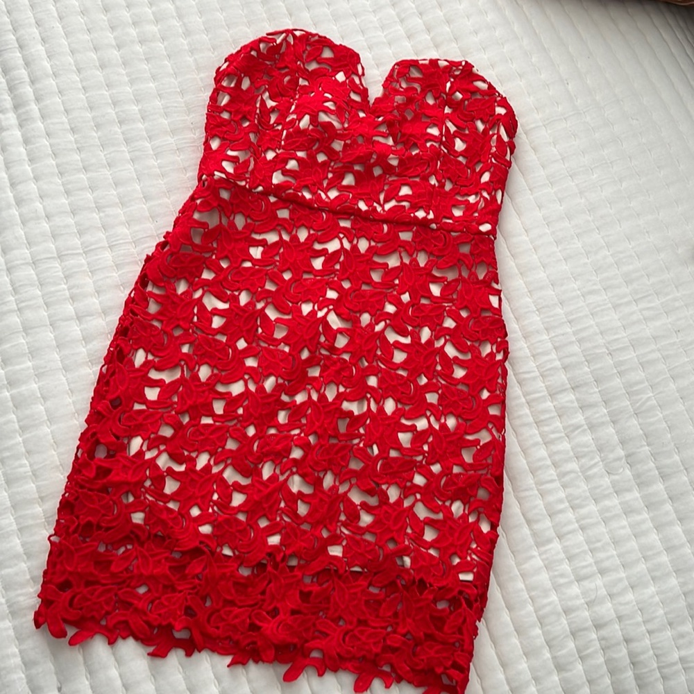 J.O.A Lace Stapless Dress